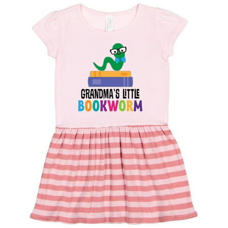 

Inktastic Grandma Little Bookworm Kids Reading Gift Toddler Girl Dress