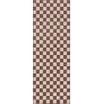 thumbnail image 2 of Hauteloom Kaysar Hallway, Kitchen Machine Washable Runner Rug - Square Piles, Checkered - White, Medium Brown - 2'7" x 10', 2 of 12