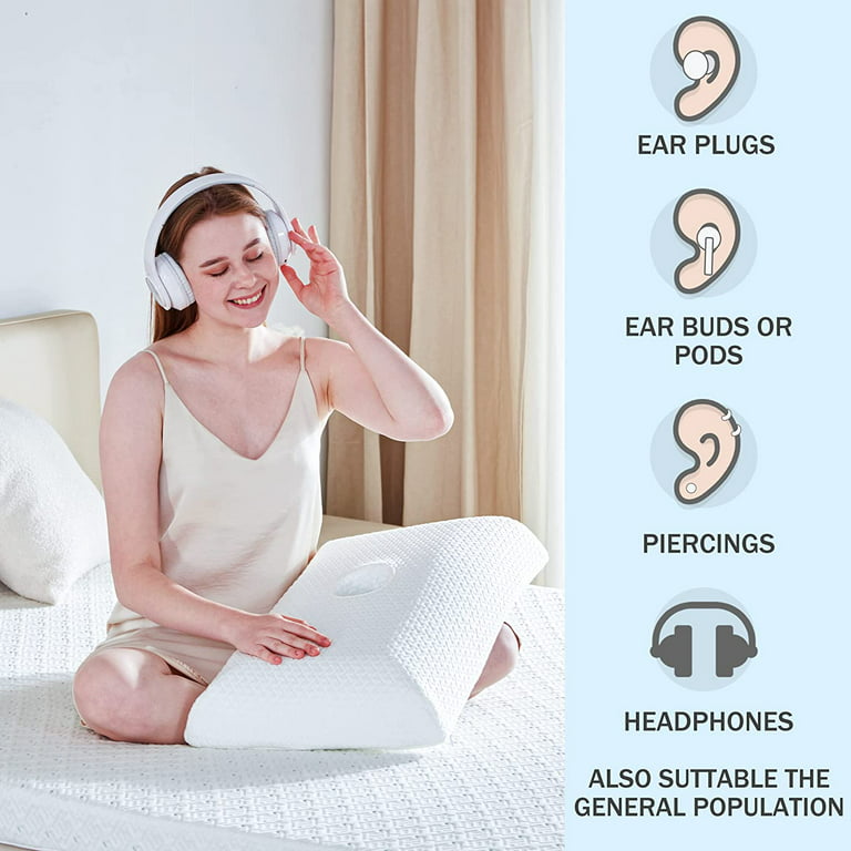 Kingfun Honeyou Adjustable Ear Pillow with Ear Hole, Piercing