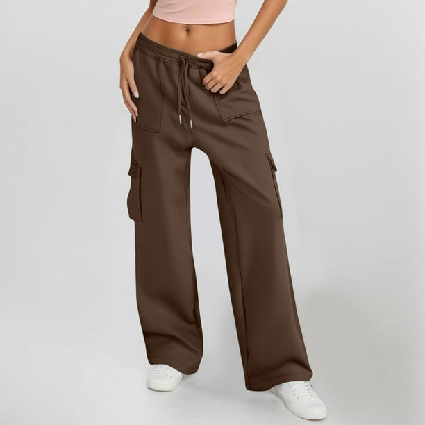 WILLBEST Pantalones Casuales elegantes para Mujer: Pantalones Capri de Cintura Alta con Bolsillos y Botones para Mujeres a La Moda. Extra Grande