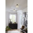 thumbnail image 3 of Progress Lighting Inspire 1-Light LED Semi-Flush Mount, Antique Bronze, Etched Glass Diffuser, Off-White Linen Shade, 3 of 7