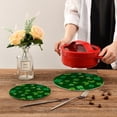 thumbnail image 6 of SKYSONIC Lucky Shamrocks Clovers Pot Holders Trivets, 2 Pcs Heat Resistant Trivets,St. Patrick's Day Cotton Thread Weave Mats for Hot Pads Pans Pot Bowl Teapot for Kitchen Decor, 6 of 7