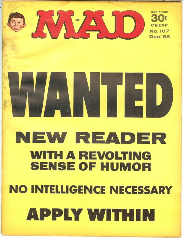 MAD Magazine #107 Dec 1966 (POOR Condition)