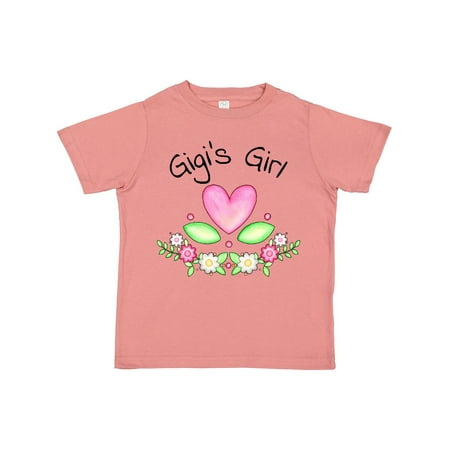 

Inktastic Gigi s Girl- Heart Flowers Gift Toddler Toddler Girl T-Shirt