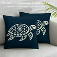thumbnail image 3 of COMIO Ocean Decor Throw Pillow Covers Coastal Sea Turtle Pillow Cases 20x20 Nautical Beach Theme Pillow Cover for Living Room Outdoor Car Couch, 3 of 5
