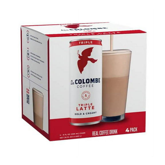 La Colombe Triple Draft Latte - 9 Fluid Ounce, 4 Count - 3 Shots Of Cold-Pressed Espresso And Frothed Milk - Made With Real Ingredients - Grab And Go Coffee
