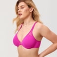 thumbnail image 3 of Sostén DELMIRA con cierre frontal, espalda racerback, talla grande 34C morado, 3 of 4