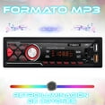 thumbnail image 3 of Estéreo de Auto Estéreo Coche Reproductor Mp3 Radio Con Fm Bluetooth5.0 Aux 2USB Estereo Auto 4 Modos De Reproducción De Música RCA, Lector de tarjeta SD, 3 of 6