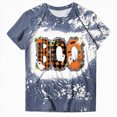 thumbnail image 5 of Towmus Boo Letter Print Tops Halloween Doodles Shirt for Women Crew Neck Cute Graphic Womens Fall Pumpkin Tees, 5 of 6
