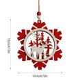 thumbnail image 3 of Fiudx Ofertas y liquidaciones Adornos navideños colgantes de madera con forma de copo de nieve para árbol de Navidad, adornos navideños colgantes para arreglos navideños, 3 of 6