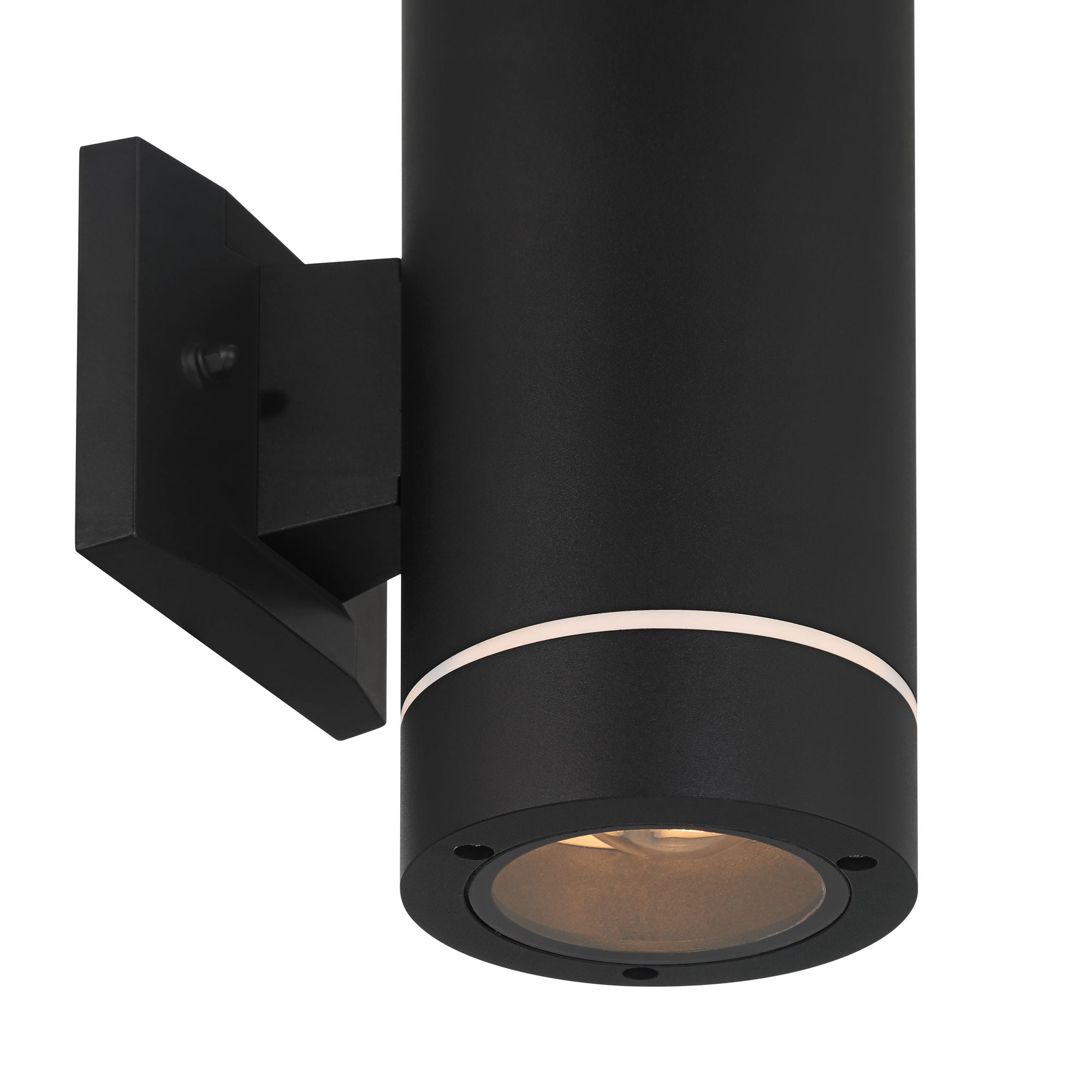 Possini Euro Design Wynnsboro 12" High Modern Outdoor Wall Light Fixture Mount Porch House Up/Down Set of 2 Black Aluminum