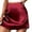 A-Red546, variant on XIAOCHA Women's Mini A Line Skirt Skirt High Waist Zipper Satin Ribbon Lined Skirt Skirt