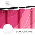 thumbnail image 6 of Pink Shower Curtain, Pink White Ombre Aqua Beach Waves Abstract Ocean Modern Bathroom Curtain Home Decor Waterproof Fabric Machine Washable with 12 PCS Hooks,72" Wx84 L, 6 of 6