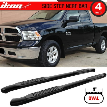 Ikon Motorsports Nerf Bars For 09 16 Dodge Ram 1500 Quad Cab 4 Inch Ikon Motorsports Nerf Bars For 09 16 Dodge Ram 1500 Quad Cab 4 Inch Black Curved Bar