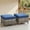 Blue, variant on Opohoro Outdoor PE Wicker Ottomans Set of 2, Patio Gray Rattan Footrests with Beige Cushions for Backyard or Deck