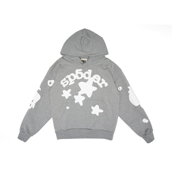Sp5der Men's Beluga Hoodie Dark Grey Heather, from StockX