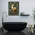 thumbnail image 4 of NJSTORE Black Framed william morris animal wall art Fox rabbit sika deer Canvas Posters Prints Forest Wild Animal Pictures Paintings Gothic Botanical Floral Oil Wall Decor for Bedroom, 4 of 7