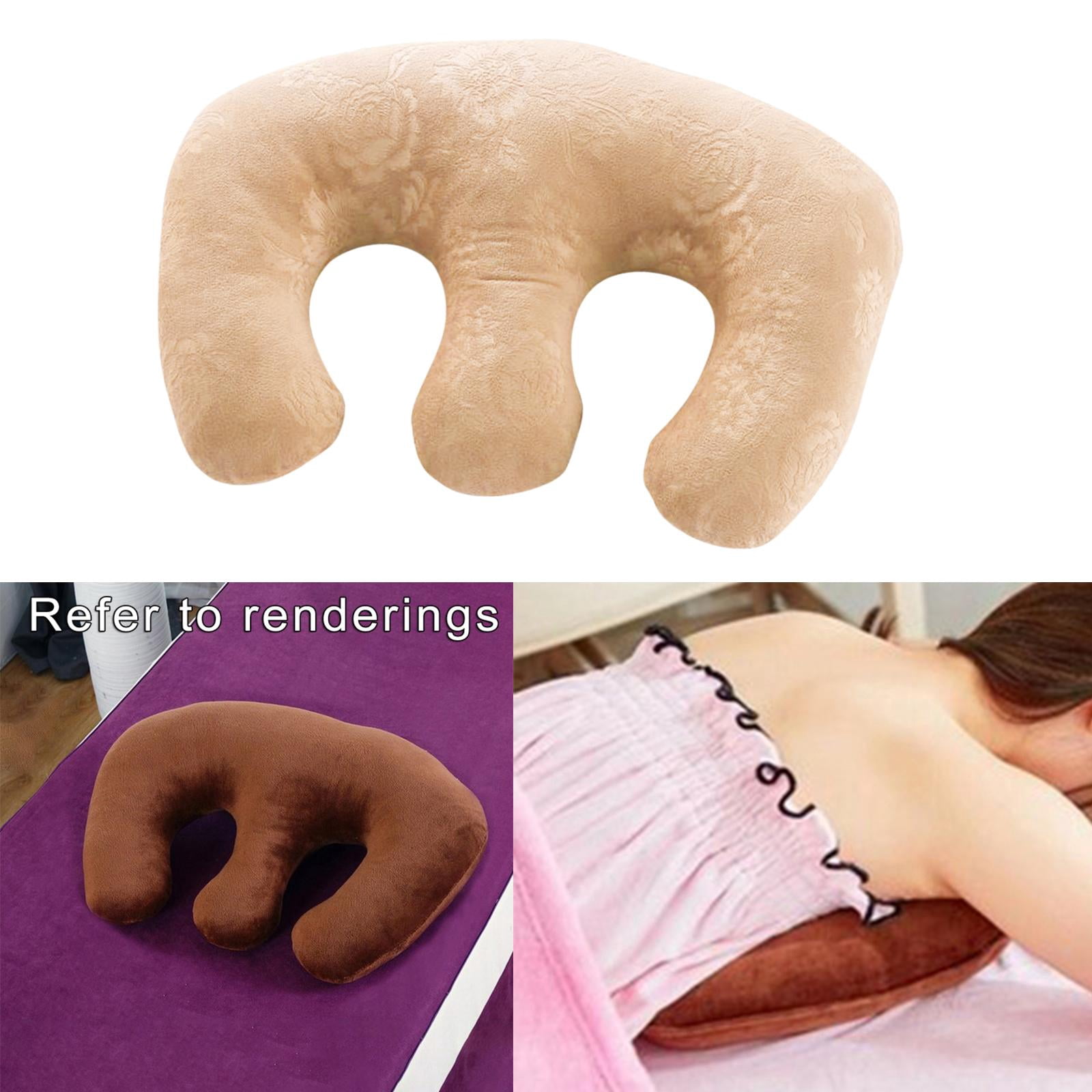 Soft Detachable Chest Pillow Chest Pad , Bolster Supplies for SPA Beauty Salon Massage Table Body Relaxing for feeding 1Piece - Golden