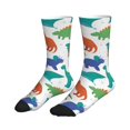 thumbnail image 4 of Crew Socks for Women Men Athletic - Colorful dinosaur print Soft Comfort Breathable Mid-Calf Sole Running Socks Womens Men, 4 of 7