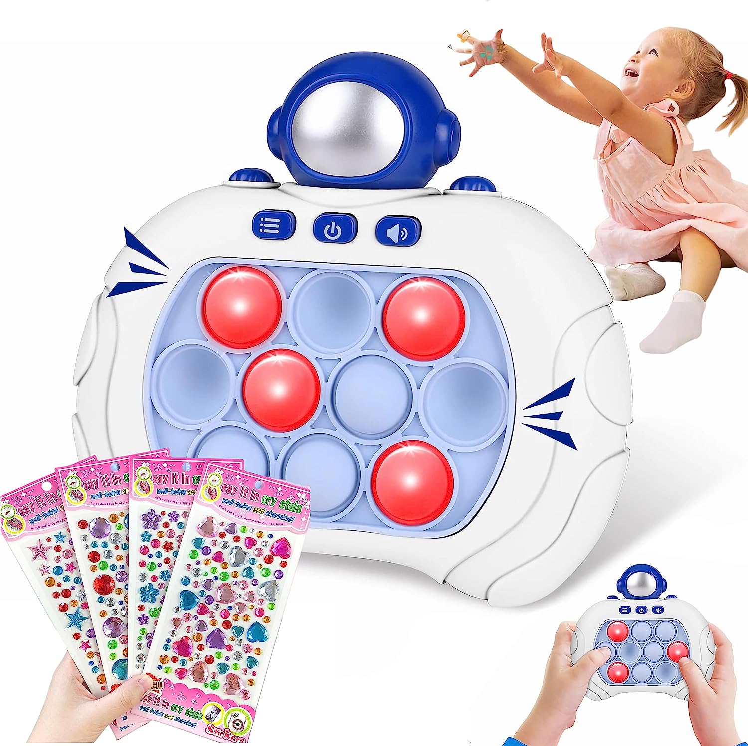 Handheld Game for Kids 68, Pop Fidget Game Toys, Quick Push Game