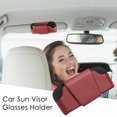Sunglasses Holders For Car Visor Leather Sunglasses Holder
