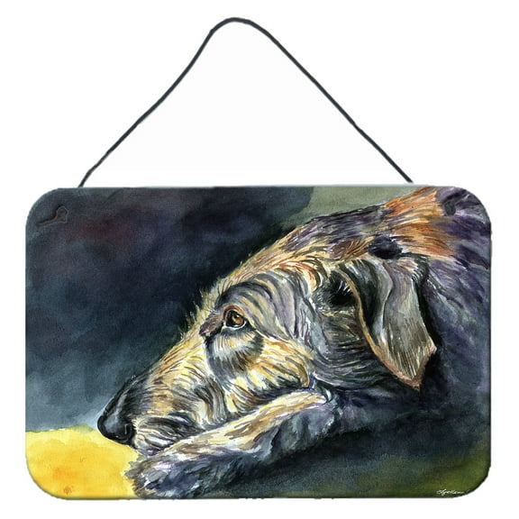 Carolines Treasures 7353DS812 Irish Wolfhound Sleeper Wall or Door Hanging Prints 8x12 multicolor