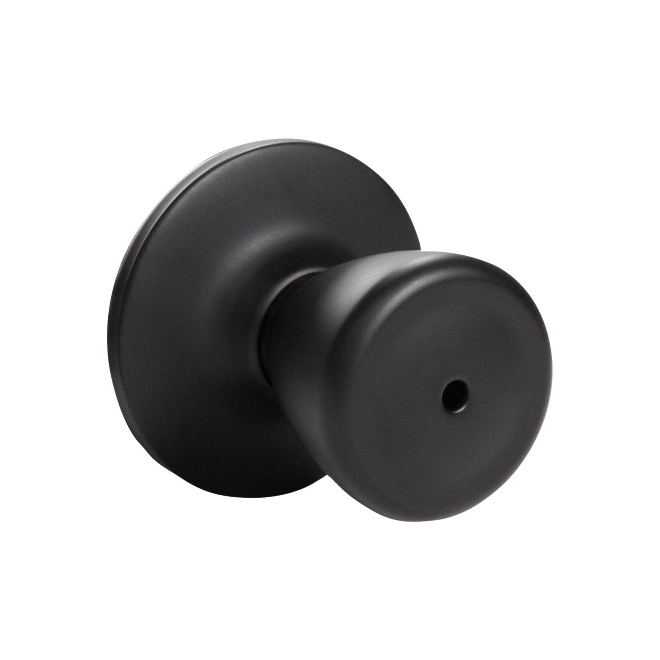 Design House WM477926 Tulip Privacy Bed and Bath Door Knob Matte Black
