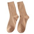 thumbnail image 2 of CSChome Solid Color Mid-calf Socks Women Mid-tube No Odor Japanese Style Solid Color High Elasticity Slip Breathable Soft Sweat-absorption, 2 of 7