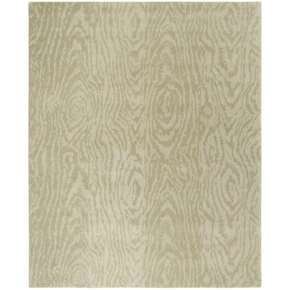 SAFAVIEH Martha Stewart Layered Faux Bois Woodworks Wool Area Rug, Potter's Clay, 5' x 8'