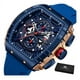 thumbnail image 3 of Reloj de pulsera Mini Focus MF0399g con cuerpo negro, analógico, para hombre, con correa de silicona azul y hebilla simple, 3 of 8