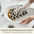 thumbnail image 5 of 2 Pcs Funny Kitchen Towels,Black Beige Chevron Pattern Microfiber Dish Towels,Kitchen Tea Towels,Kitchen Towel Set (18" X 26"), 5 of 7
