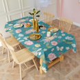 thumbnail image 3 of Pioneer Flower Floral Print Pattern Rectangle Tablecloth 60"x120", Waterproof Polyester Table Cloth, Wipeable Spillproof for Dining Camping Indoor Outdoor, 3 of 6