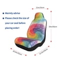 thumbnail image 2 of Car Seat Covers Are Protected From Dust And Spillage And Elastic Straps Are Easy To Install For Easy Car Suv Truck Delivery Gray Tie-Dye Background Rainbow Colors_3 1, 2 of 8