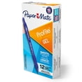 thumbnail image 1 of Bolígrafo de gel Paper Mate con perfil retráctil de 0,7 mm, azul, paquete de 12, 1 of 5