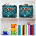 thumbnail image 7 of Coolnut Moth Dead Head Storage Baskets Rectangle Foldable Canvas Fabric Organizer Storage Boxes with Handles for Home Officeative Closet Shelves Clothes Storage Home Decor, 7 of 7