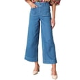 thumbnail image 1 of Jeans Allimy, casual, cintura alta, pernera ancha y corta, para mujer, 1 of 6