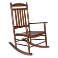 thumbnail image 6 of Pemberly Row Traditional Hardwood Indoor/Outdoor Porch Rocker in Brown, 6 of 6