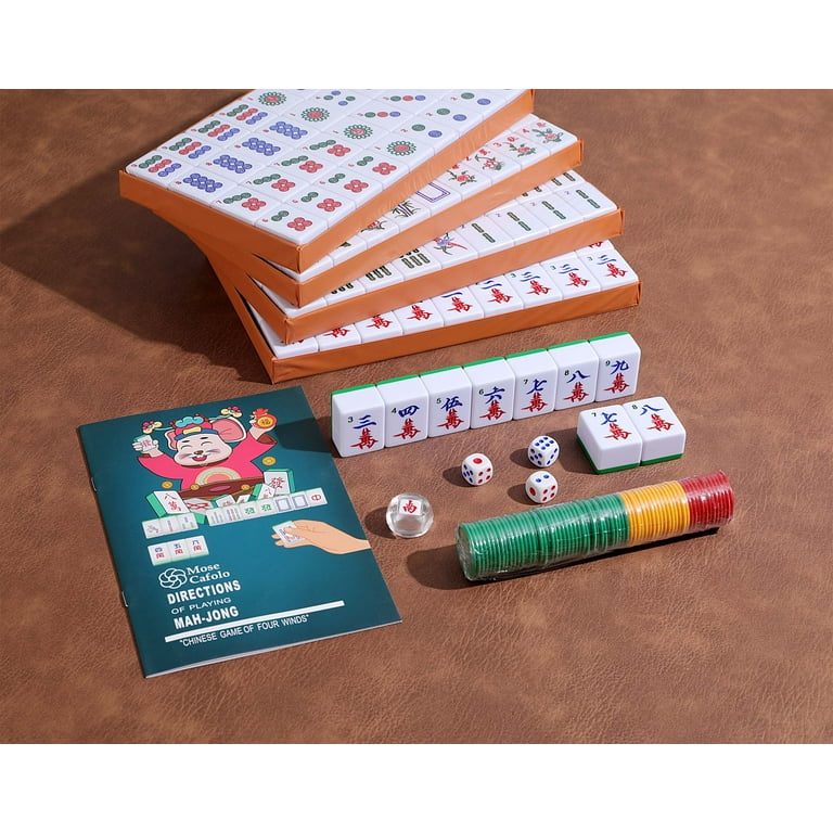 144 Tiles Traditional Mah-Jong Set Portable Chinese Mahjong Party Game | BIG W