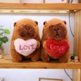 thumbnail image 4 of Gaiwos 2 PCS Love Capybara Plush with Holding Heart 4 inches, Adorable Capybara Stuffed Animal Soft Plushies Toys, Romantic Sweet Gifts for Kids and Girlfriend, 4 of 5