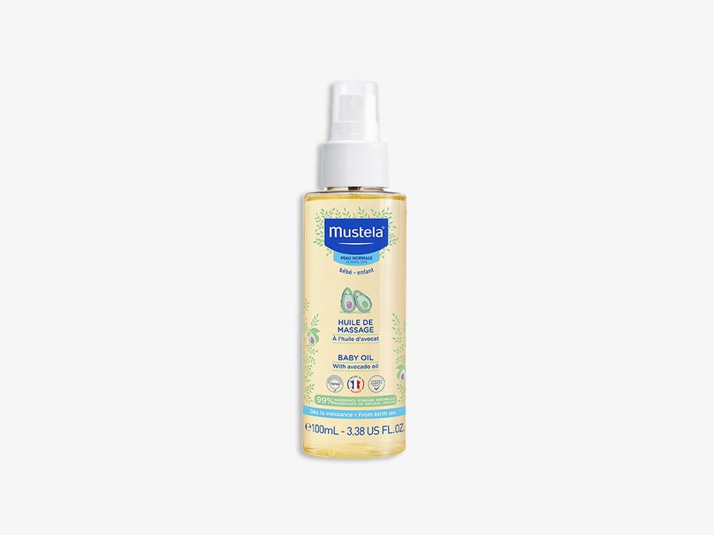 Mustela Baby Oil - Moisturizing Oil for Massage - with Natural Avocado, Pomegranate & Sunflower Oil - 3.38 fl. oz