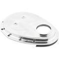 thumbnail image 3 of Speedway Motors Billet‑Style Small Block Chevy Aluminum Front Cover Polished Aluminum Front Timing Chain Cover for Small Block Chevy Engines, Single Piece Ready-Fit Timing Cover, 3 of 5