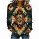 thumbnail image 3 of TaTaai Ladies Retro Western Print Round Neck Long Sleeve Sweatshirt Fashion Casual Regular Shoulder Loose Top Soft for Daily Party Work Vacation Gift, 3 of 4