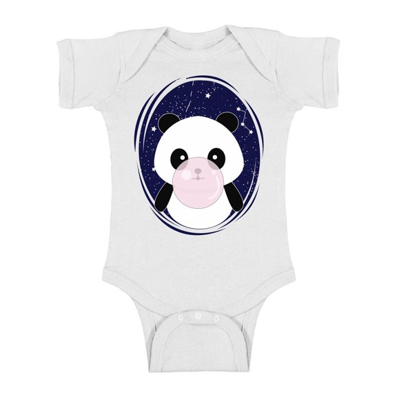 Baby T Shirts - NB 6M 12M 18M 24M - Panda Bodysuit