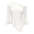 thumbnail image 3 of APEXFWDT Womens Off Shoulder Sheer Cover Ups Lightweight Mesh Shrug Summer Trendy Poncho Tops, 3 of 6