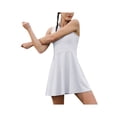 thumbnail image 4 of Two Piece Workout Outfits for Women, Sleeveless Mini Dress with Shorts Summer Athletic Tennis Dress Golf Outfit, 4 of 7