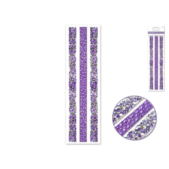 Crushed Amethyst Gem Borders x3