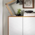 thumbnail image 2 of Kenswick 30" Chevron Armoire d'Accent 2 Portes en Blanc/caramel, 2 of 12