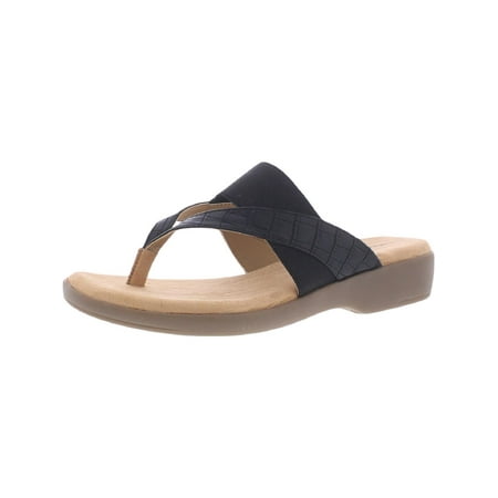 Cliffs by White Mountain Womens Bumble Faux Leather Slide On Thong Sandals