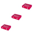 thumbnail image 2 of maskred Velvet Glass Ring Earring Display Organizer Box For Jewelry Storage With Large Capacity Unique 3Set, 2 of 6