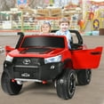 thumbnail image 3 of Gymax 2x12V Licensed Toyota Hilux Ride On Truck Car 2-Seater 4WD w/ Remote Control Red, 3 of 9